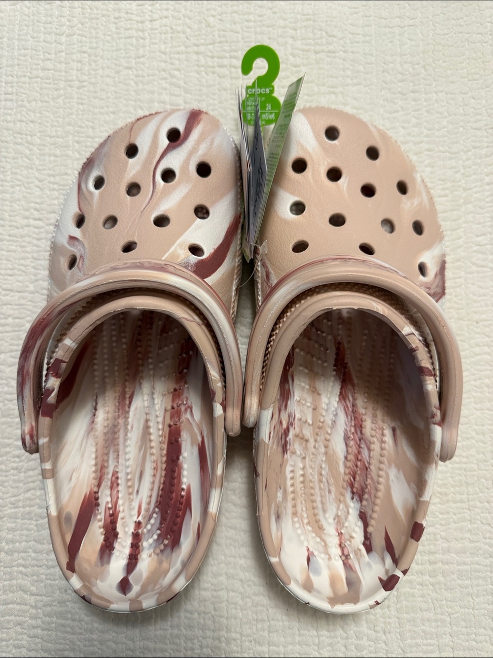 CROCS Adults Classic Marbled Clog Sandals